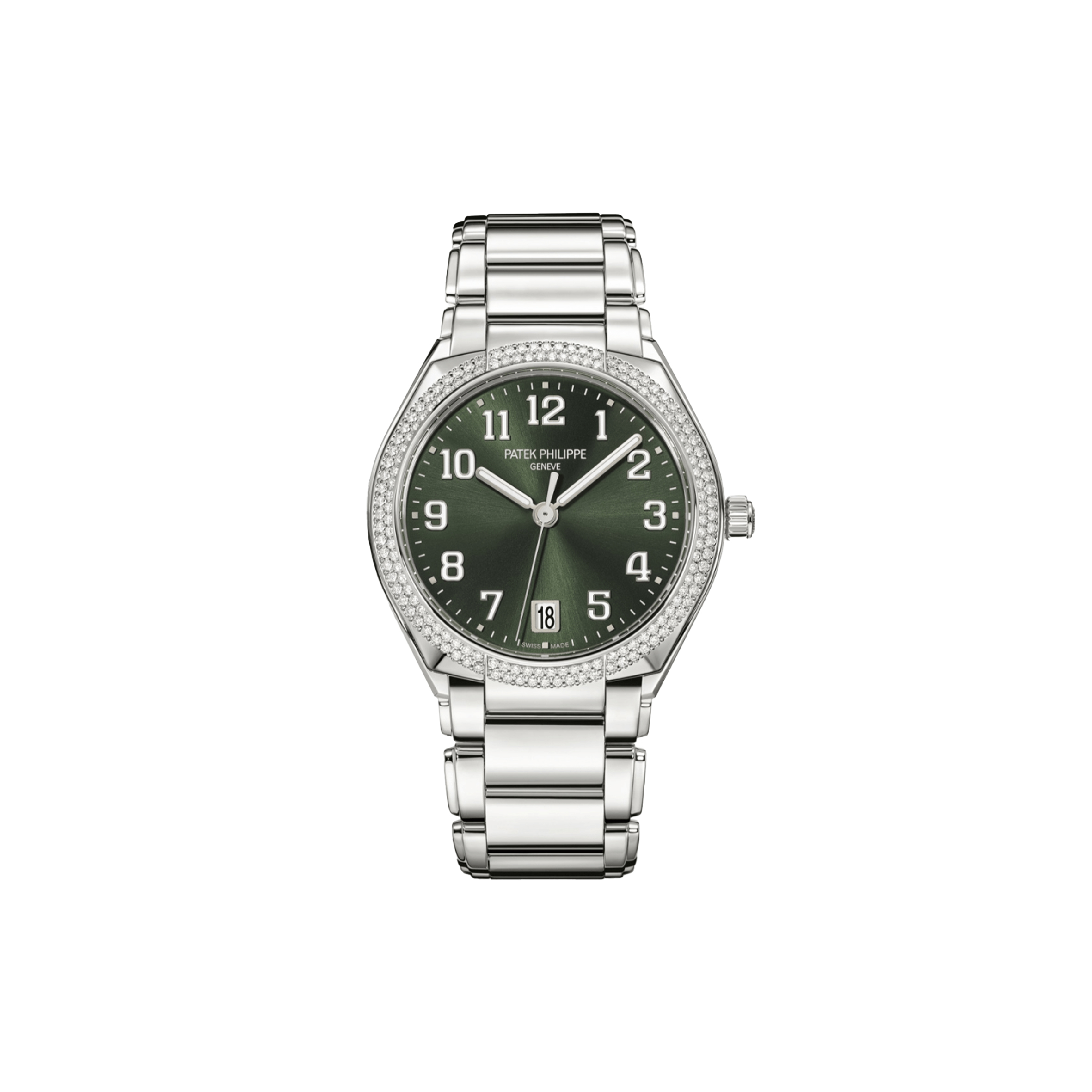 PATEK PHILLIPE GREEN DIAL WATCH TWENTY~4 (7300-1200A)